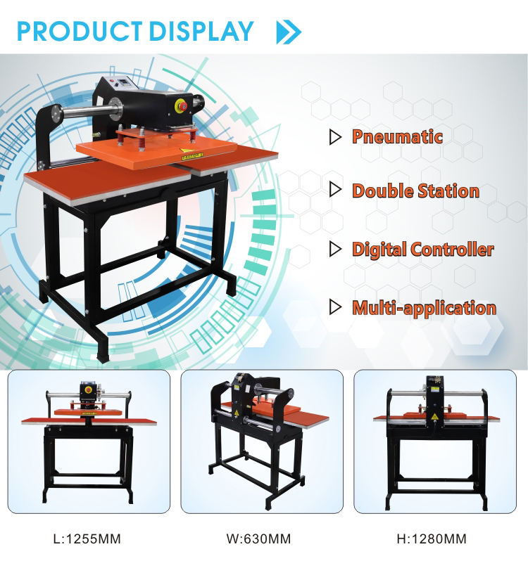 Hot sales t shirt heat press transfer machine 40x60