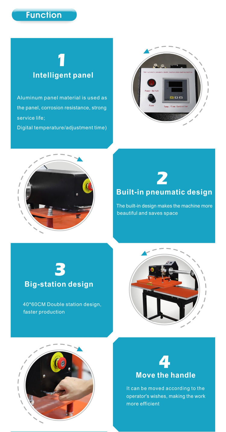 Hot sales t shirt heat press transfer machine 40x60